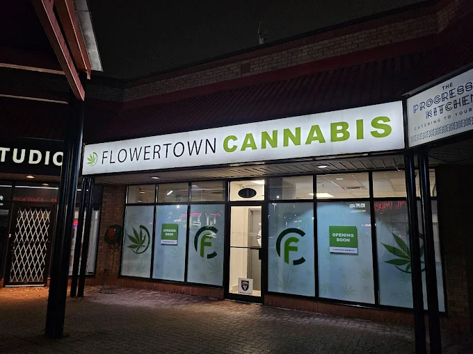 flowertown cannabis store front
