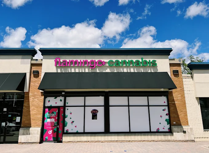Flamingo + Cannabis - Corydon Ave store front