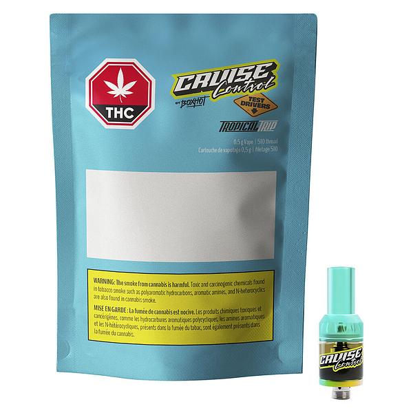 BOXHOT Cruise Control - Test Drivers - Tropical Trip Thc + Cbd 510 Thread Cartridge image 3