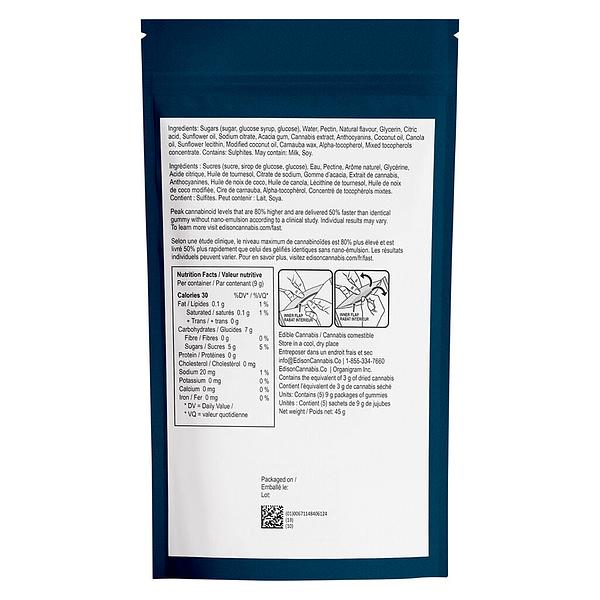 Edison Sonics - Red Razz Chiller Multi-Pack 50 THC:CBD Gummies