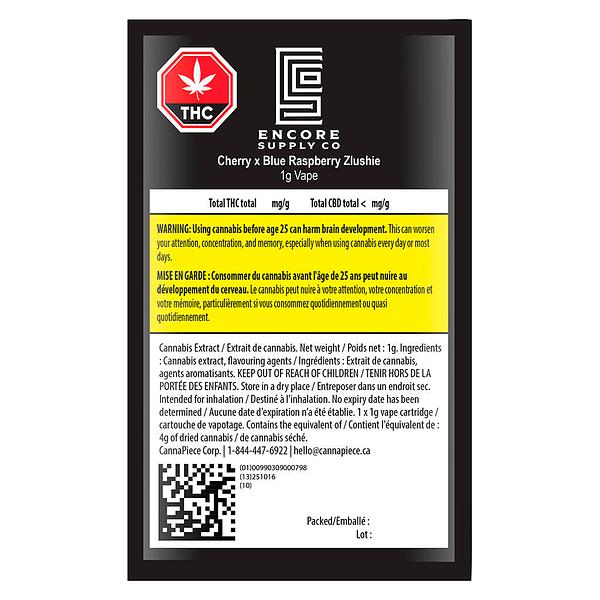 Encore - Cherry X Blue Raspberry Zlushie 510 Thread Cartridge