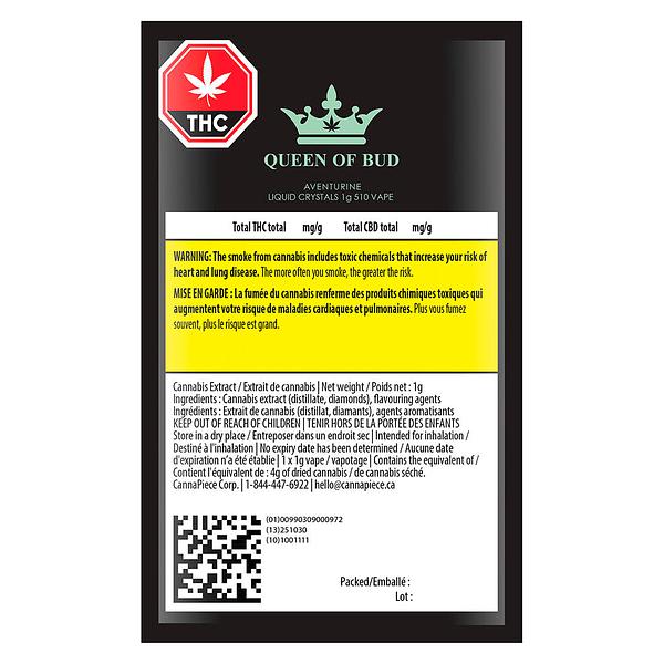 Queen of Bud - Aventurine Liquid Crystals 510 Thread Cartridge