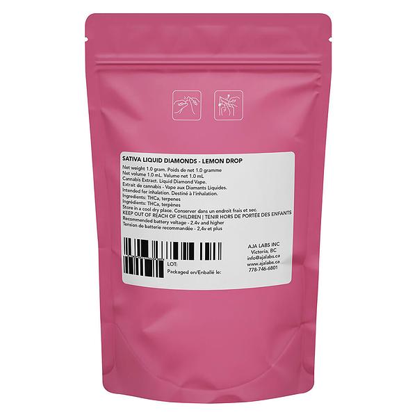 Solid Gold Remix - Sativa Liquid Diamonds Vape 510 Thread Cartridge - Lemon Drop