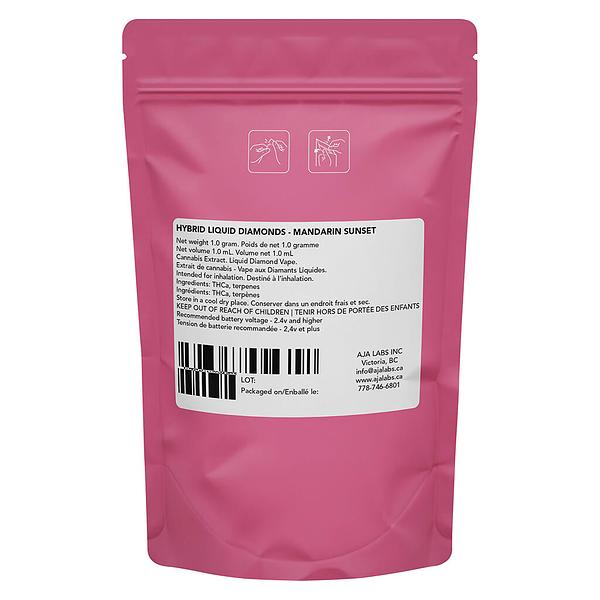 Solid Gold Remix - Hybrid Liquid Diamonds Vape 510 Thread Cartridge - Mandarin Sunset