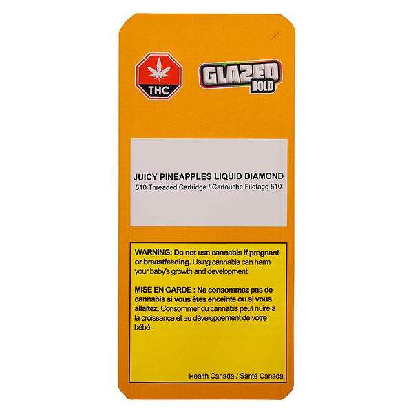BOLD GLAZED - Juicy Pineapples Liquid Diamond 510 Thread Cartridge