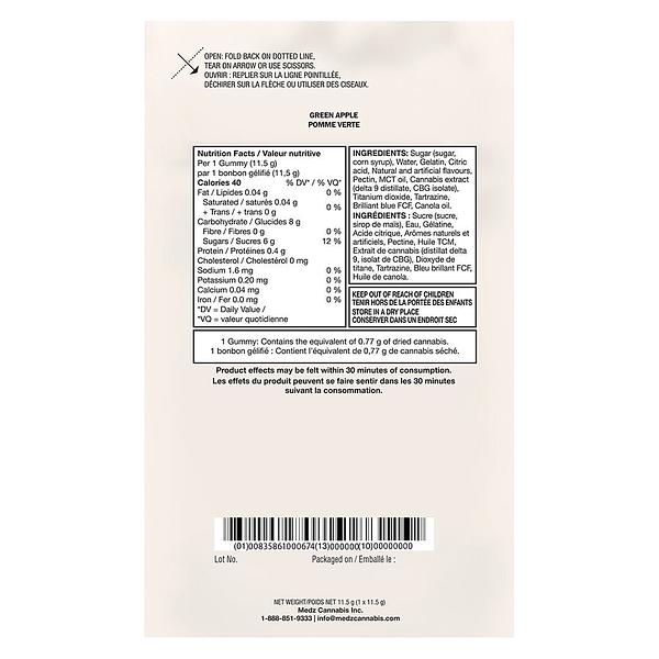 Glenn's - No.14 Multi Cannabinoid THC/CBG Gummies-green Apple image 3