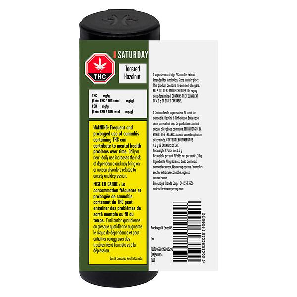 Saturday - Toasted Hazelnut 510 Thread Cartridge image 3