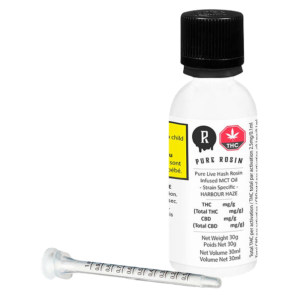 Pure Rosin - Pure Live Hash Rosin Infused MCT Oil - HARBOUR HAZE