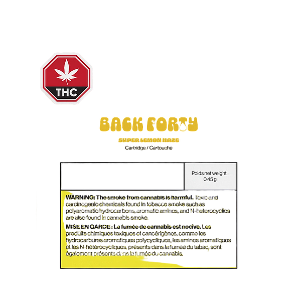 Back Forty - Super Lemon Haze 510 Thread Cartridge
