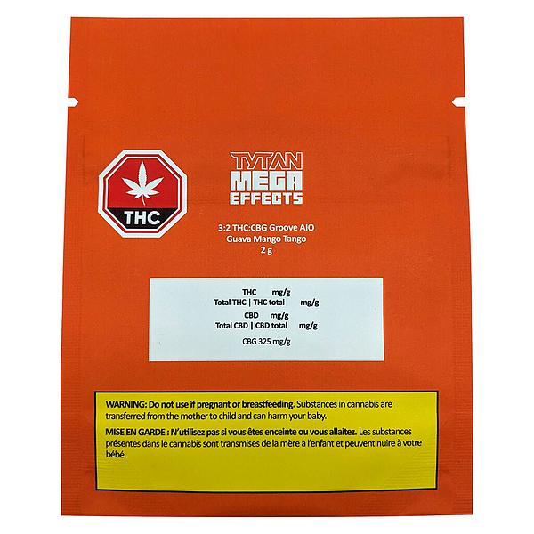 TYTAN Mega Effects - 3:2 THC:CBG Groove AIO Guava-Mango Tango image 2