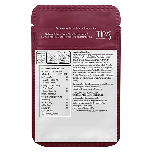 Wyld - Real Fruit Pomegranate Soft Chews 1:1 Thc:Cbd