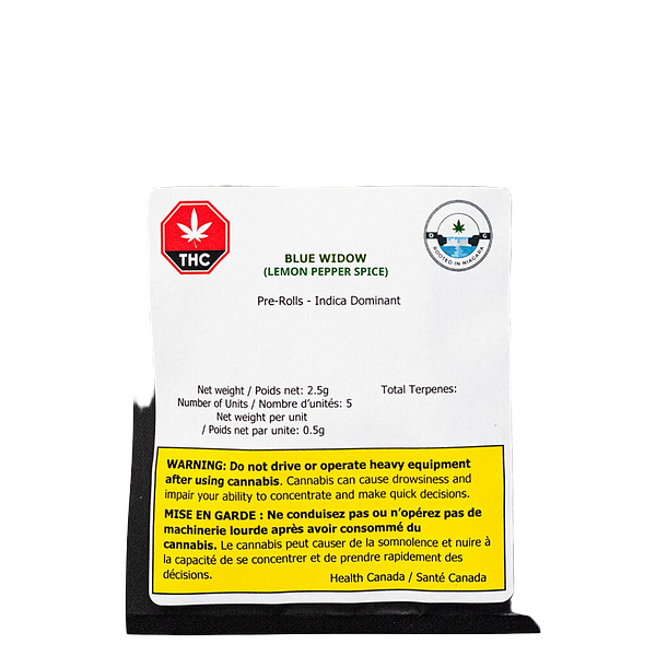 Dykstra Greenhouses - Blue Widow (Lemon Pepper Spice) Pre Roll