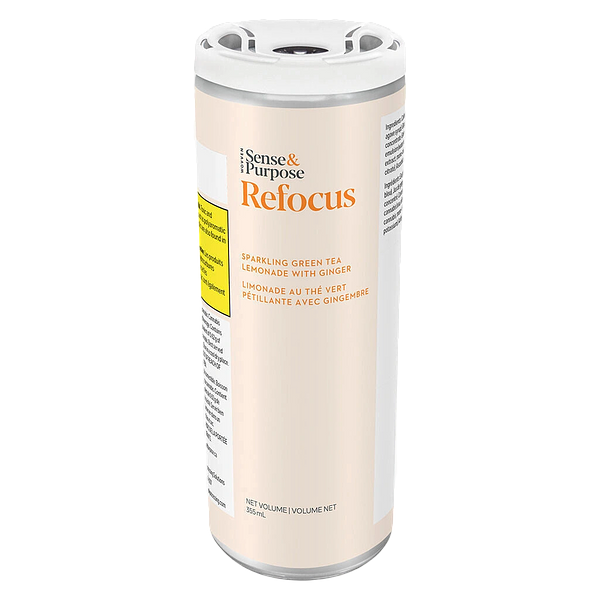 Sense & Purpose - Refocus: Sparkling Green Tea Lemonade With Ginger