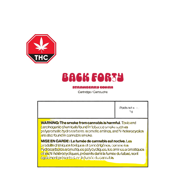 Back Forty - Strawberry Cough 510 Thread Cartridge