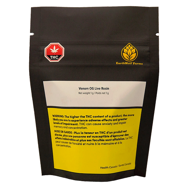 EarthWolf Farms - Venom Og Live Rosin
