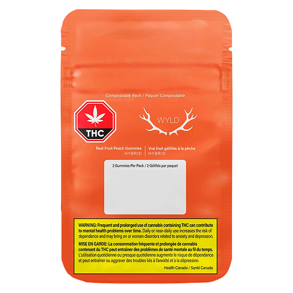Wyld - Real Fruit Peach Soft Chews 5:1 Cbd:Thc