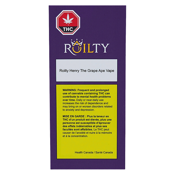 Roilty - Henry The Grape Ape Vape 510 Thread Cartridge