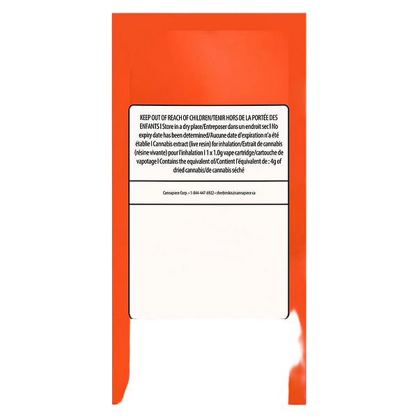 Sherbinskis - Orange Sherbs Live Resin 510 Thread Cartridge