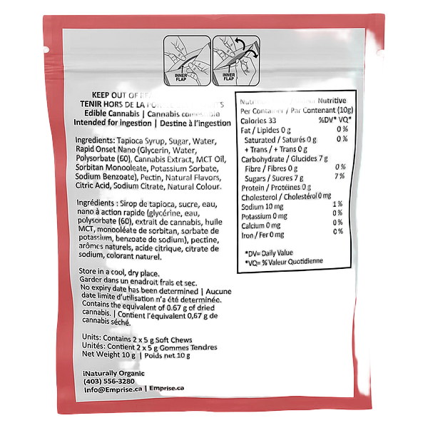 Emprise Rapid - Peach 1:1 Soft Chews