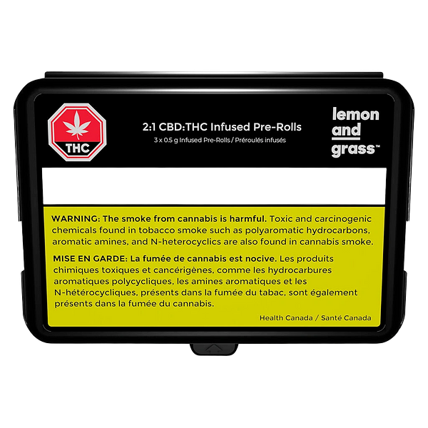 Lemon and Grass - 2:1 Cbd:Thc Infused Pre Roll