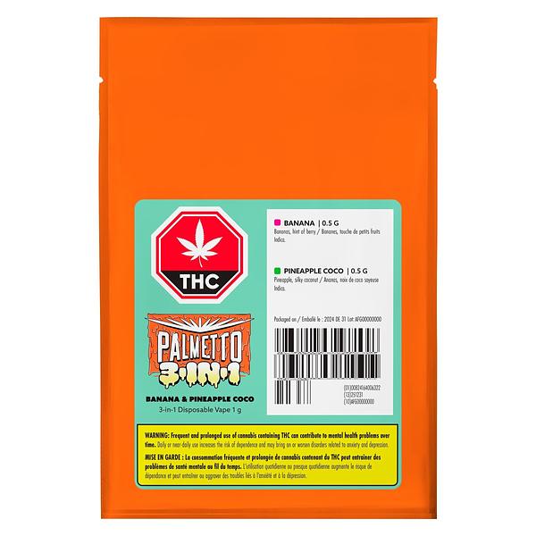 Palmetto - Banana & Pineapple Coco 3-in-1 Disposable Vape image 2