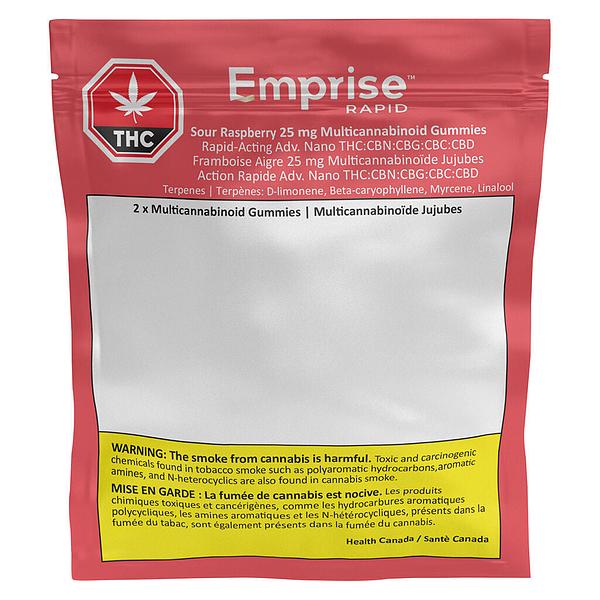 Emprise Rapid - Sour Raspberry 25 Multicannabinoid Gummies image 2