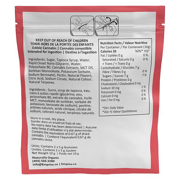 Emprise Rapid - Sour Raspberry 25 Multicannabinoid Gummies image 3