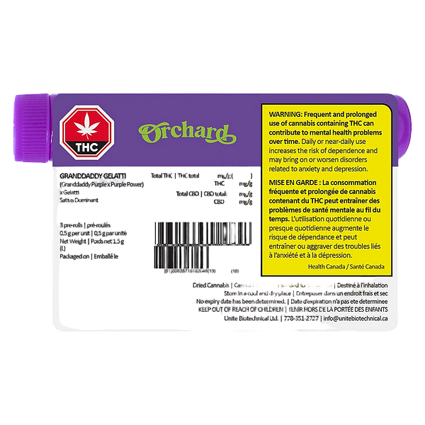 Orchard - Granddaddy Gelatti Pre Roll