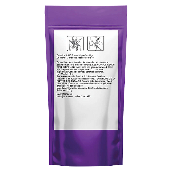 AMBR - Indica Grape Pluto 510 Thread Cartridge