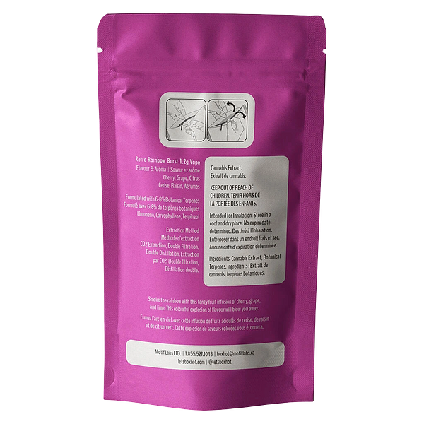 BOXHOT 1000 - Retro Rainbow Burst 510 Thread Cartridge