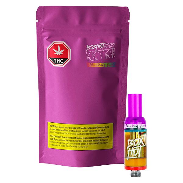 BOXHOT 1000 - Retro Rainbow Burst 510 Thread Cartridge