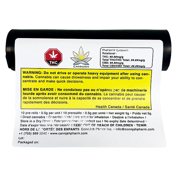 CannJah Pharm Inc. - Patient Grown Pre-Rolls