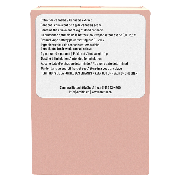 Orchid CBD - CBD Rntz Live Resin 510 Thread Cartridge