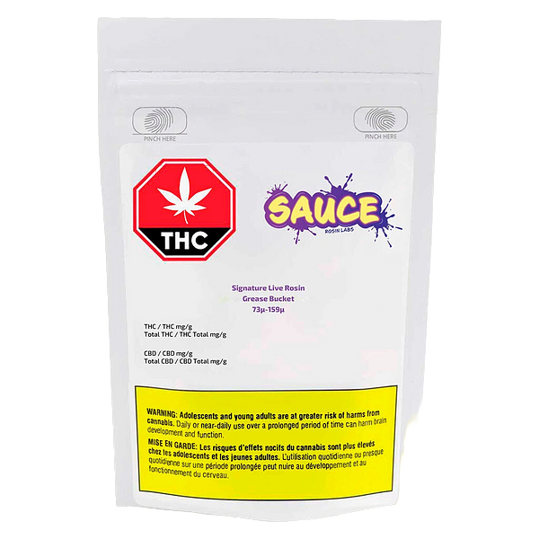 Sauce Rosin Labs - Signature Live Rosin Grease Bucket 73μ-159μ