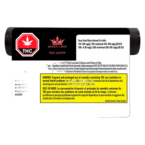 Queen of Bud - Red Jasper Diamond Infused Rose Blunts for Lovers