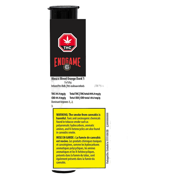 Endgame - Mosa x Blood Orange Dank 1 Infused Pre-Roll