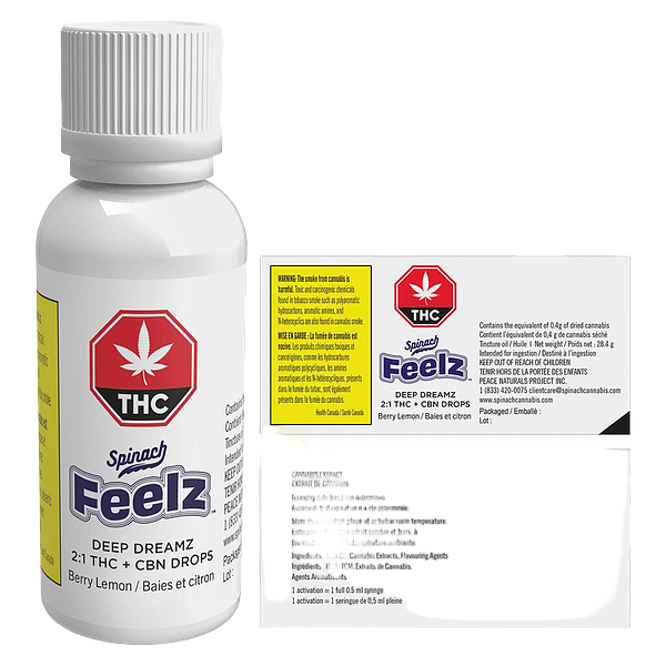 Spinach FEELZ - Deep Dreamz THC + CBN Drops