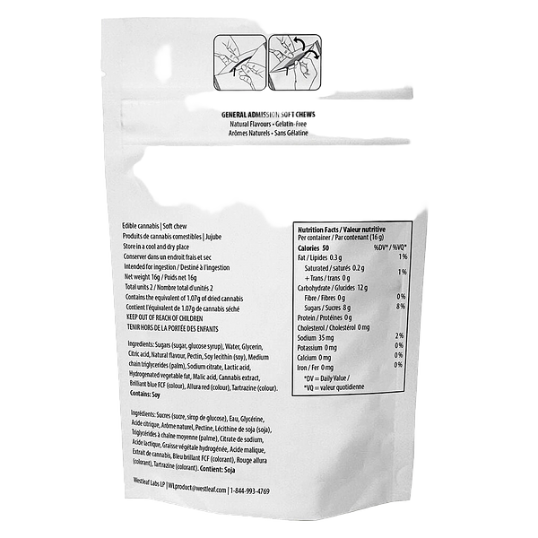 General Admission - Grapey Grape THC Soft Chew (1:0)