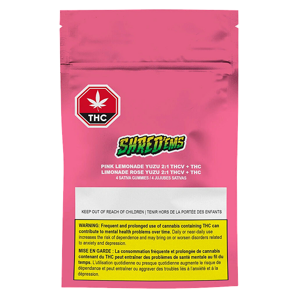 SHRED'EMS - Pink Lemonade Yuzu 2:1 THCv:THC