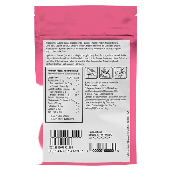 SHRED'EMS - Pink Lemonade Yuzu 2:1 THCv:THC