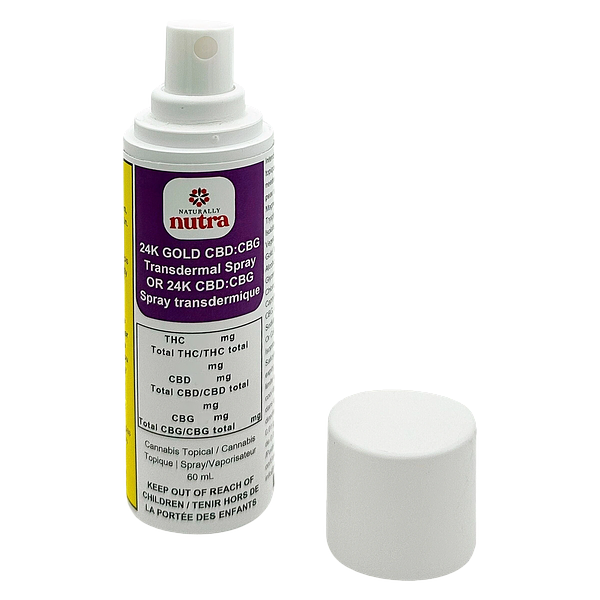Naturally Nutra - 24k Gold Cbd:cbg Mag + Hyaluronic Acid Transdermal Spray