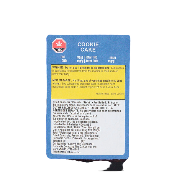 The OZ Confections Corp. - Cookie Cake Pre-Roll