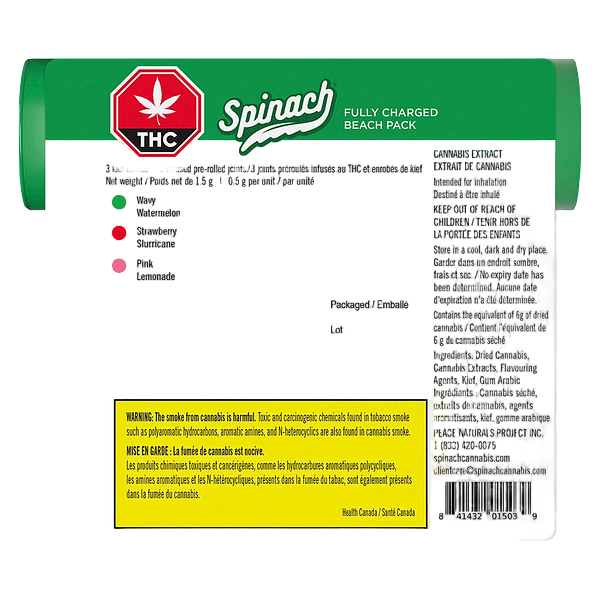 Spinach - Fully Charged Tropical Pack Infused Pre-roll Multi-pack