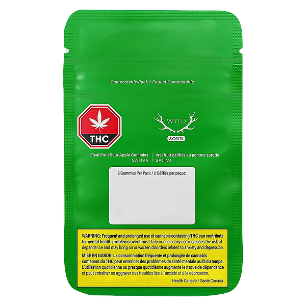 Wyld - Real Fruit Sour Apple Soft Chews