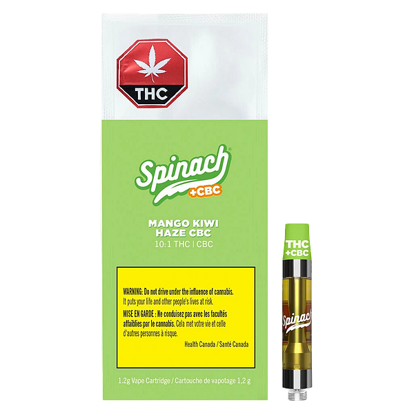 Spinach FEELZ - Mango Kiwi Haze Cbc (Day Trip) 510 Thread Cartridge