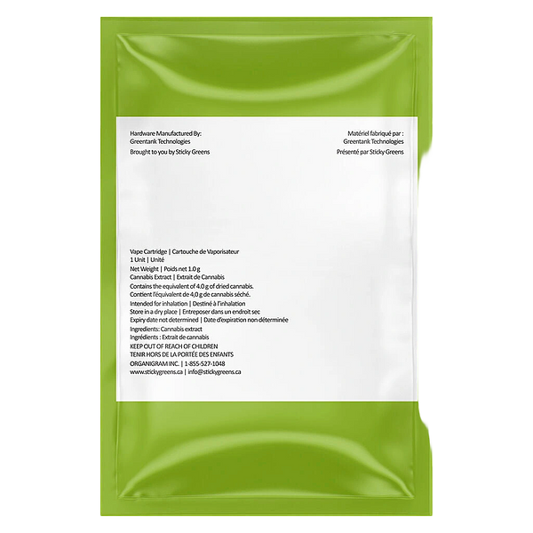 Sticky Greens - Just Greens 510 Thread Cartridge