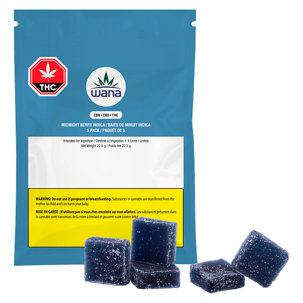 Wana - Sour Cbn Midnight Berry Soft Chews