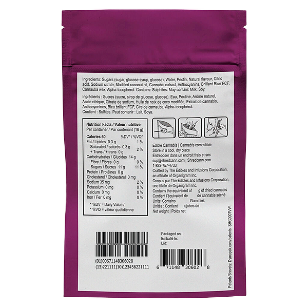 SHRED'EMS - Grapple Juice 1:1 Thc+Cbg Soft Chews