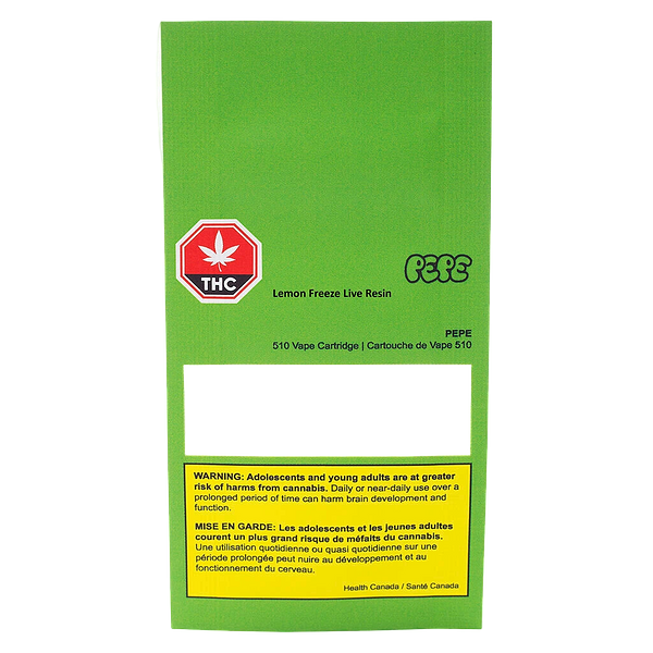 Pepe - Lemon Freeze Live Resin 510 Thread Cartridge