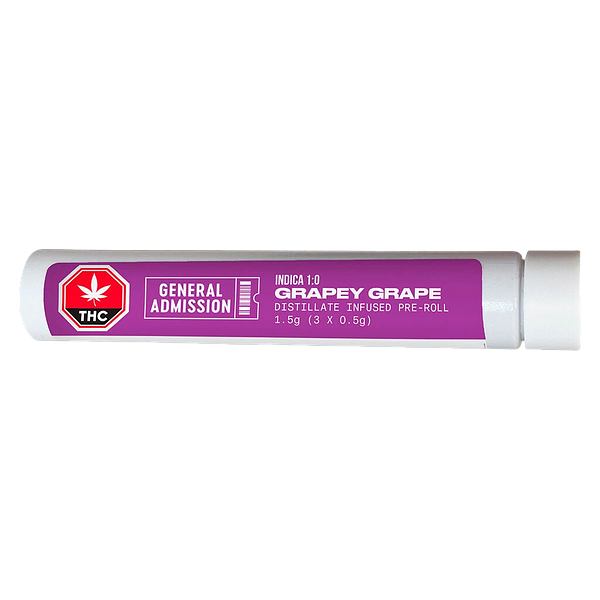 General Admission - Grapey Grape Distillate Infused Pre Roll